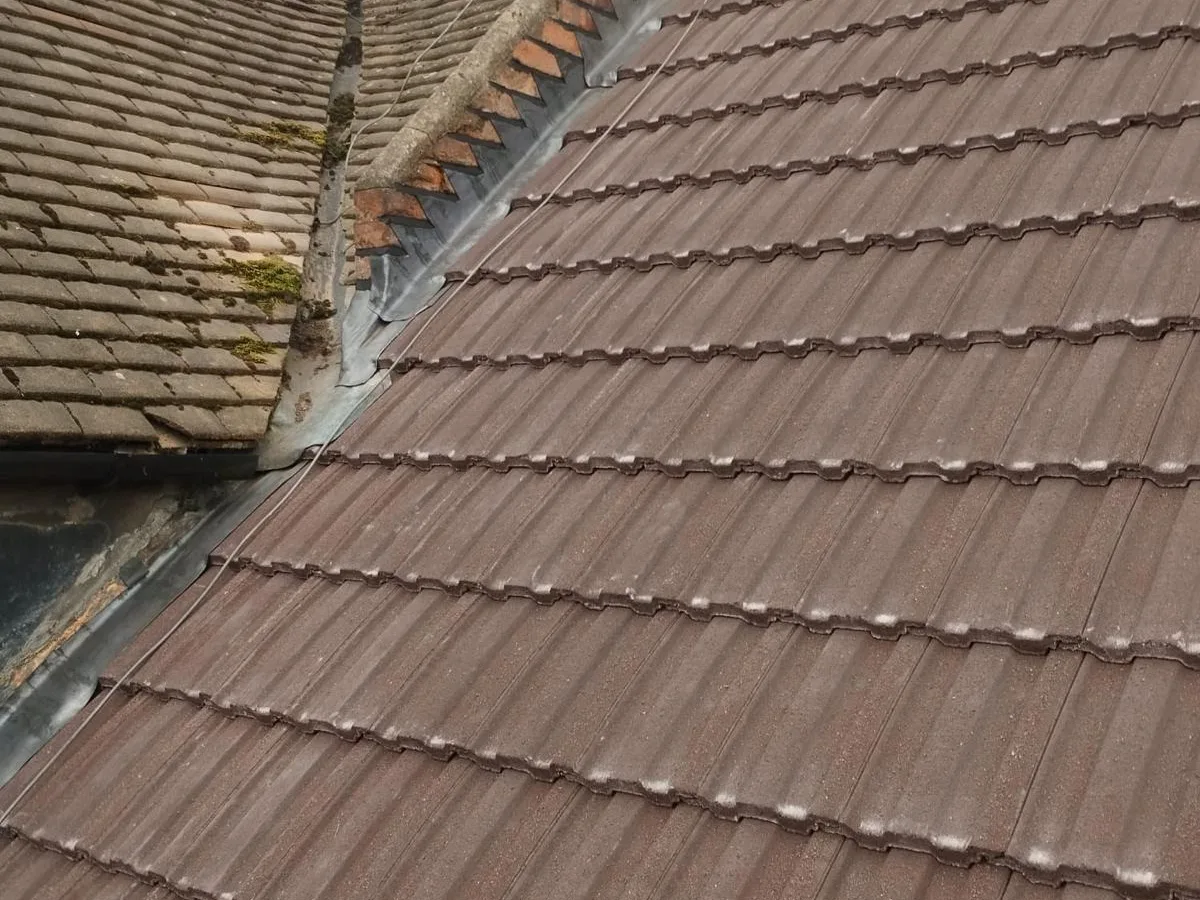 A finished tiled roof