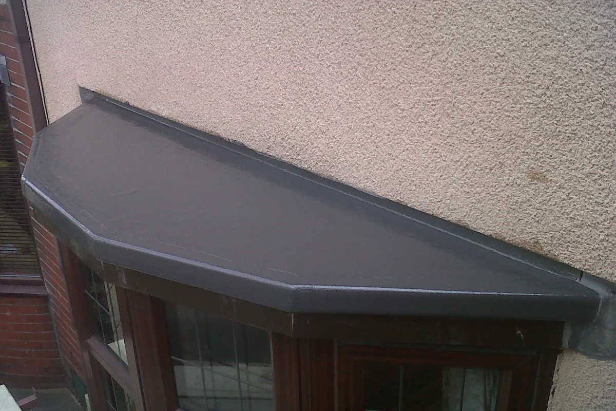 A GRP fibreglass flat roof with a smooth seamless finish